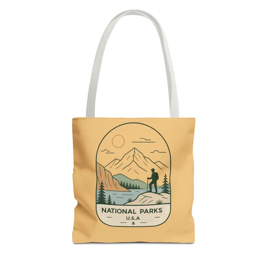 National Parks Hiking Tote Bag — USA Outdoor Adventure Canvas Tote