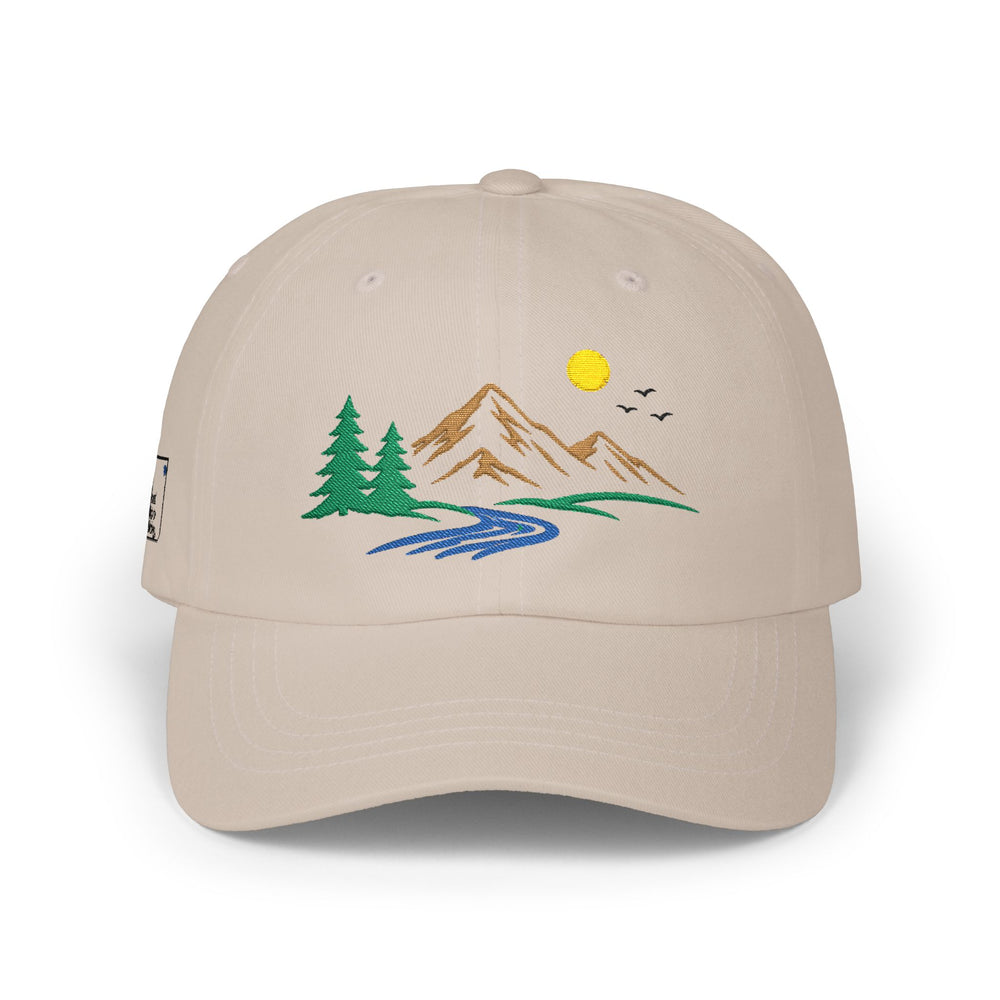 Mountain River Dad Cap — Embroidered Outdoor Hat