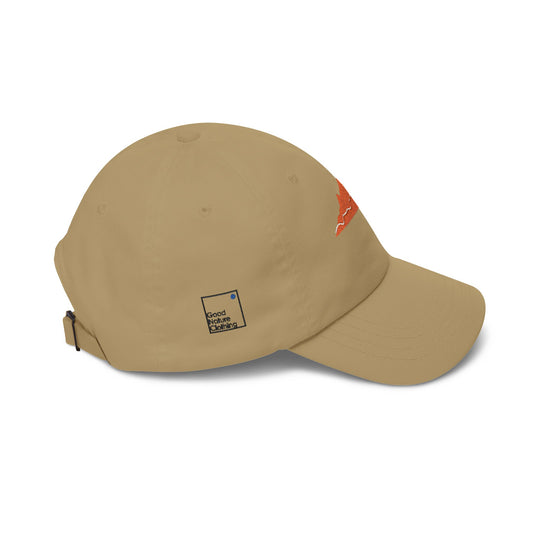 Orange Mountain Dad Cap — Minimal Embroidered Outdoor Hat