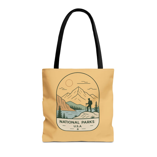 National Parks Hiking Tote Bag — USA Outdoor Adventure Canvas Tote
