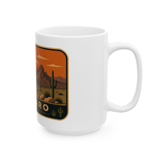Saguaro National Park Sunset Ceramic Mug – Desert Landscape Coffee Cup (11oz, 15oz)