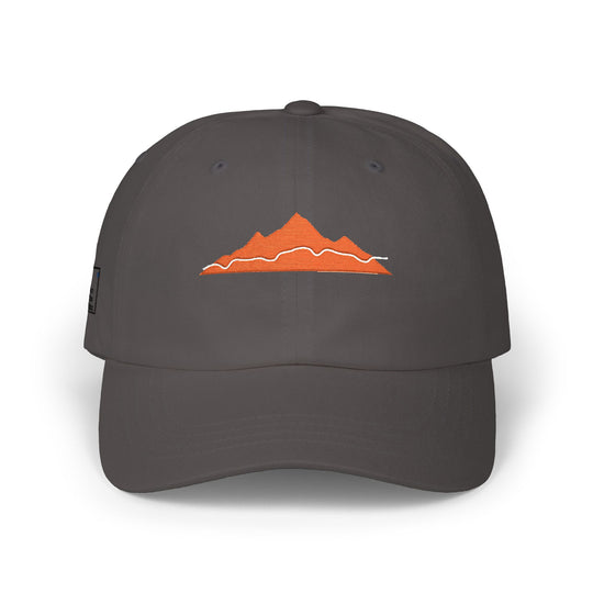 Orange Mountain Dad Cap — Minimal Embroidered Outdoor Hat