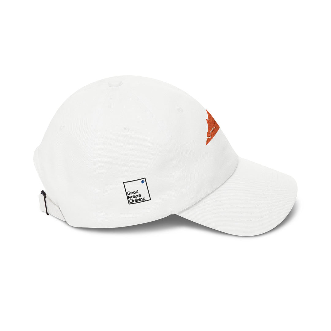 Orange Mountain Dad Cap — Minimal Embroidered Outdoor Hat