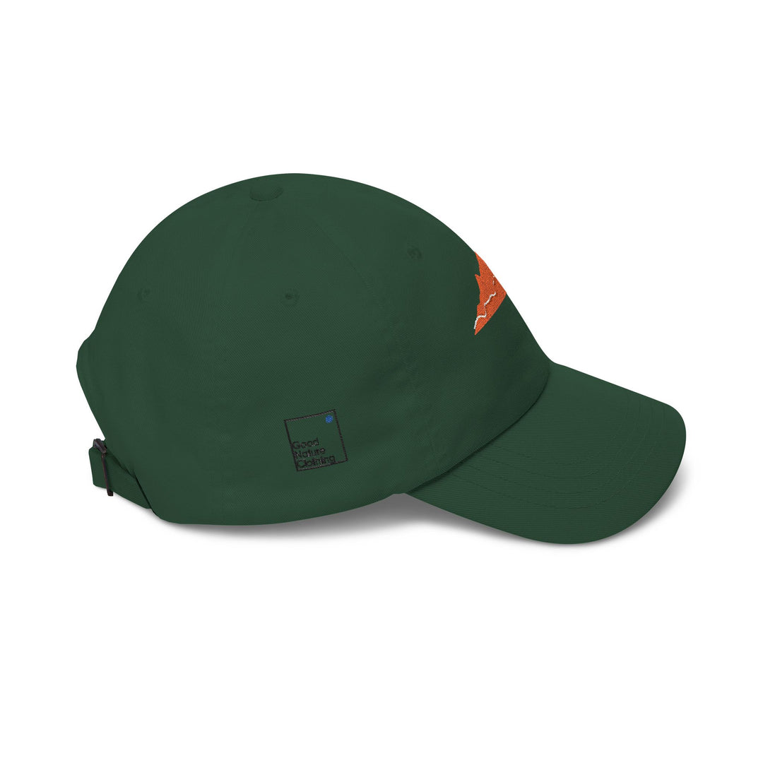 Orange Mountain Dad Cap — Minimal Embroidered Outdoor Hat
