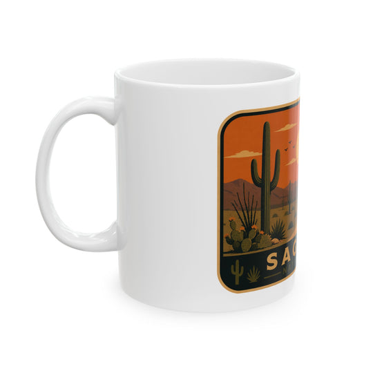 Saguaro National Park Sunset Ceramic Mug – Desert Landscape Coffee Cup (11oz, 15oz)
