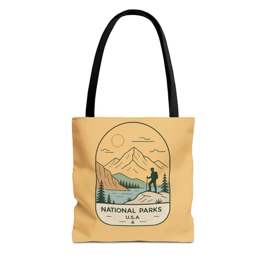 National Parks Hiking Tote Bag — USA Outdoor Adventure Canvas Tote