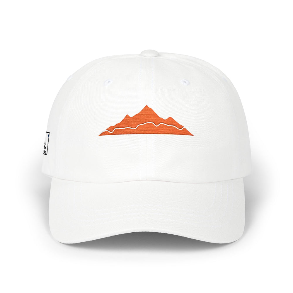 Orange Mountain Dad Cap — Minimal Embroidered Outdoor Hat